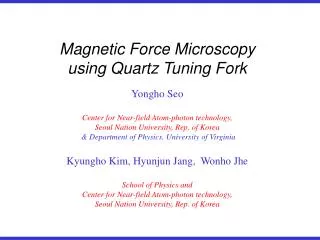 Magnetic Force Microscopy using Quartz Tuning Fork