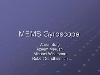 MEMS Gyroscope