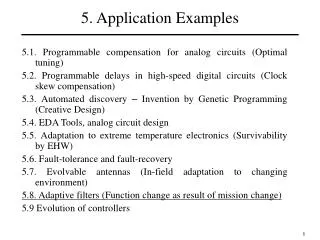 5 application examples