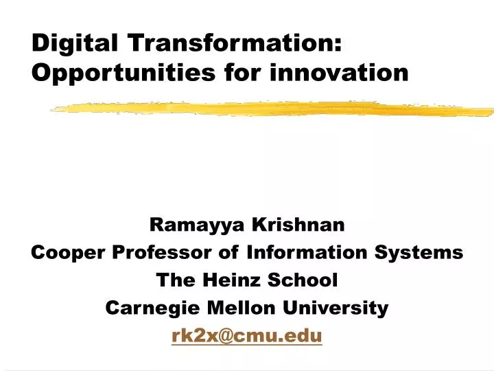 digital transformation opportunities for innovation