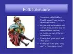 Folk Literature - slide 1