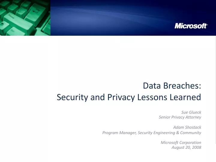 data breaches security and privacy lessons learned