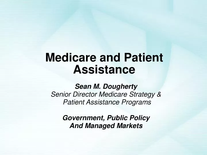 medicare and patient assistance