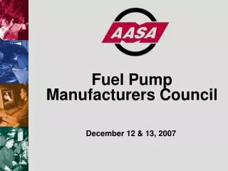 Fuel Pump Manufacturers Council