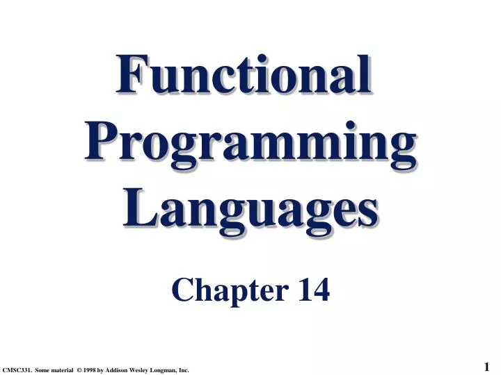 functional programming languages chapter 14