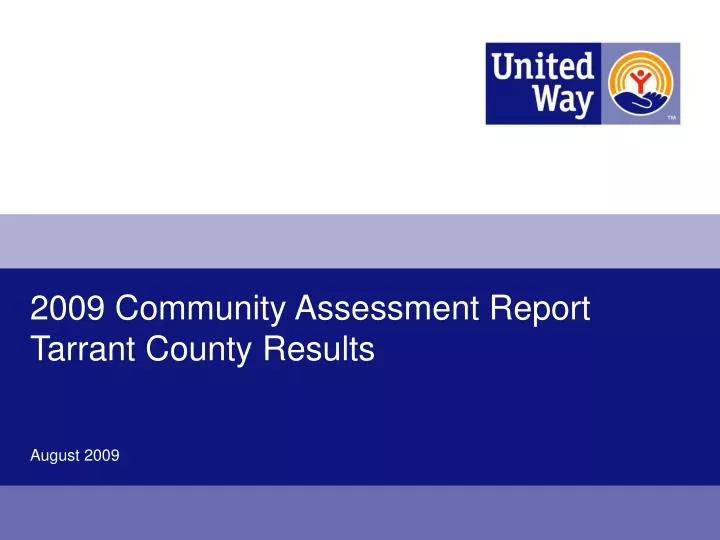 2009 community assessment report tarrant county results