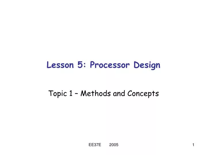 lesson 5 processor design