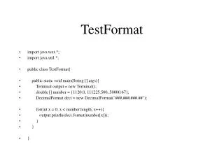 TestFormat