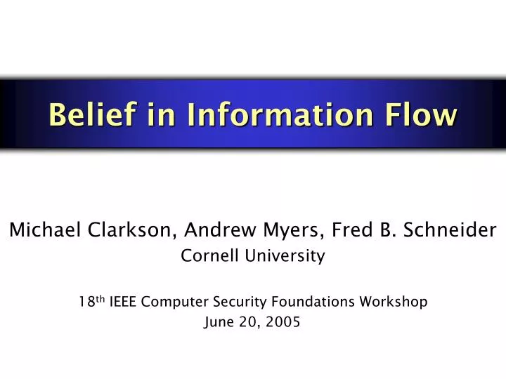 belief in information flow
