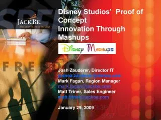 The Need for Mashups at Disney Studios