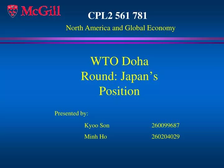 wto doha round japan s position