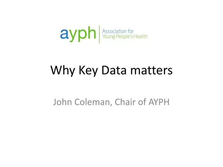 why key data matters