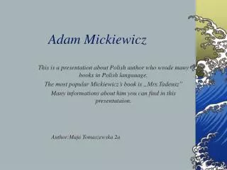 Adam Mickiewicz