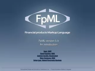 FpML version 5.0 An introduction
