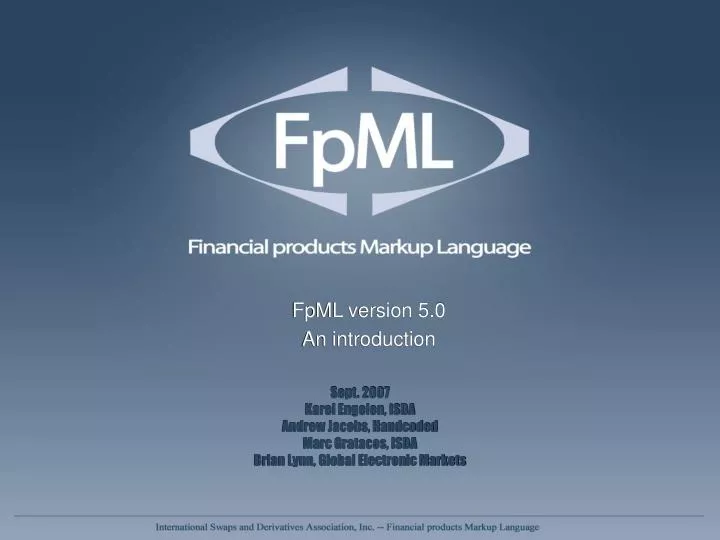 fpml version 5 0 an introduction