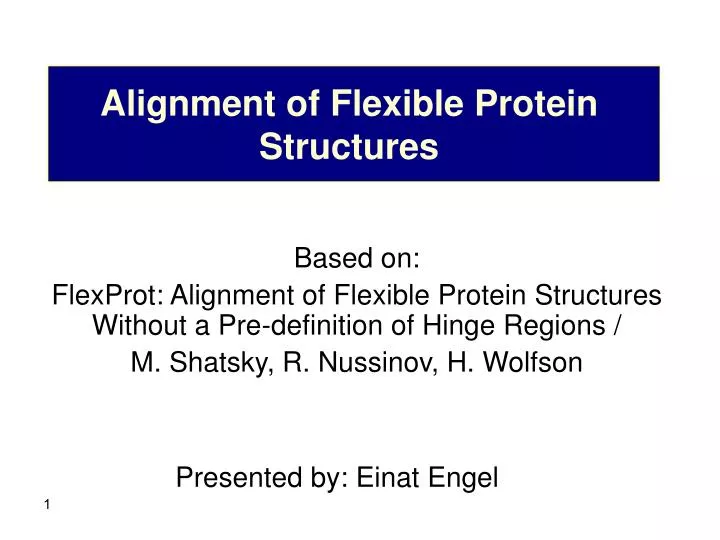 alignment of flexible protein structures