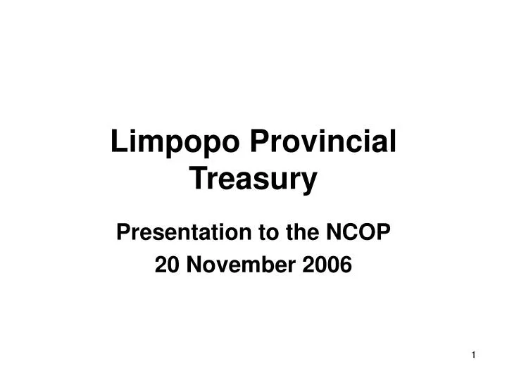 limpopo provincial treasury