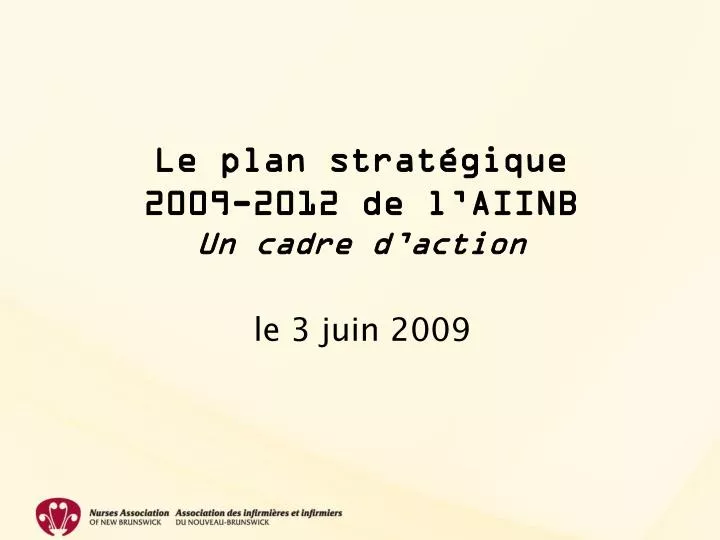 le plan strat gique 2009 2012 de l aiinb un cadre d action