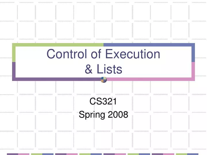 control of execution lists