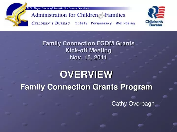 family connection fgdm grants kick off meeting nov 15 2011