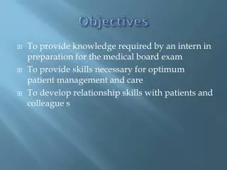 objectives