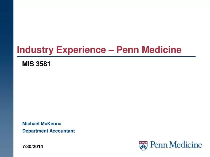 industry experience penn medicine