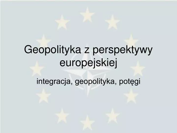 geopolityka z perspektywy europejskiej