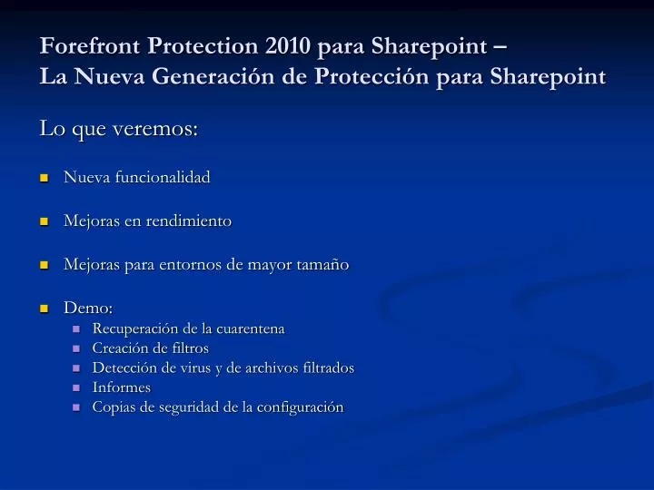 forefront protection 2010 para sharepoint la nueva generaci n de protecci n para sharepoint
