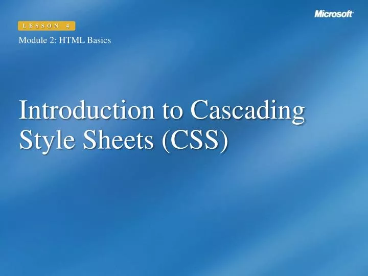 introduction to cascading style sheets css