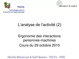 l analyse de l activit 2