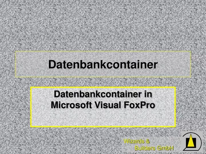 datenbankcontainer