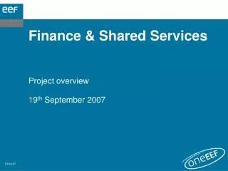 Finance &amp; Shared Services