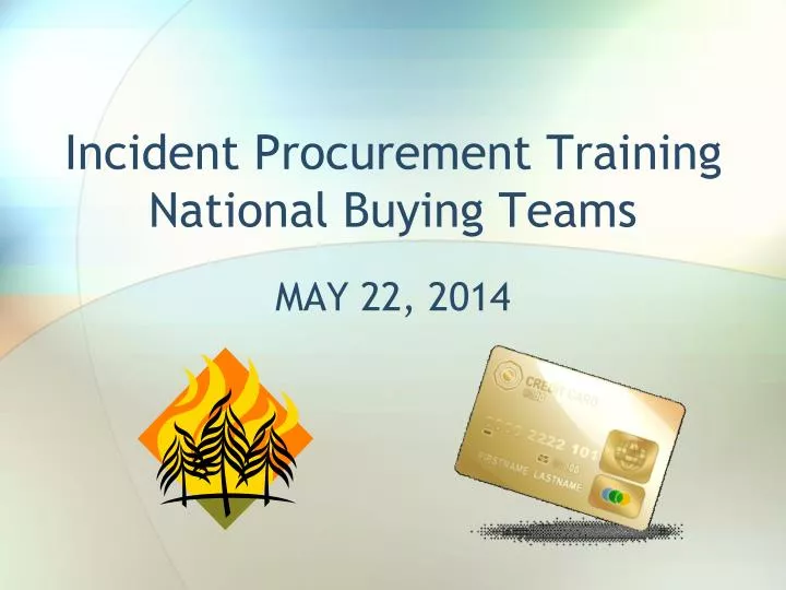 incident procurement training national buying teams