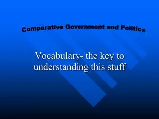 Vocabulary- the key to understanding this stuff