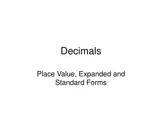 Decimals