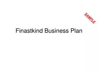 Finastkind Business Plan