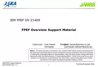 FPEF Overview Support Material