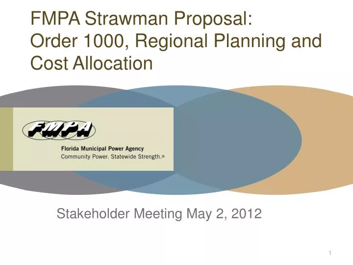 fmpa strawman proposal order 1000 regional planning and cost allocation
