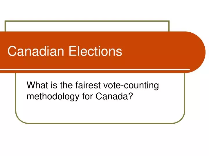 canadian elections