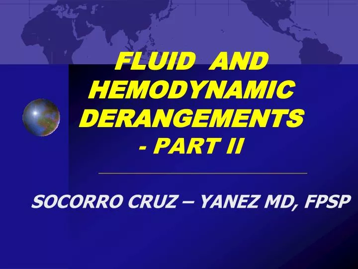 fluid and hemodynamic derangements part ii