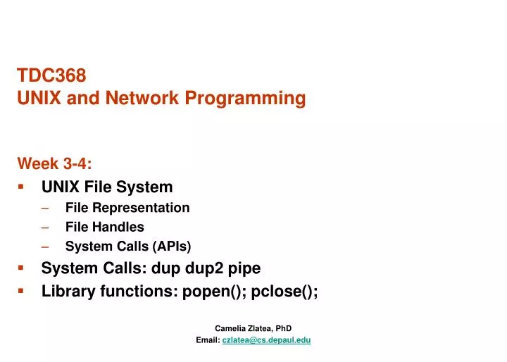 tdc368 unix and network programming