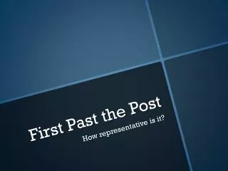 First Past the Post