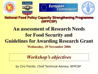 National Food Policy Capacity Strengthening Programme (NFPCSP)