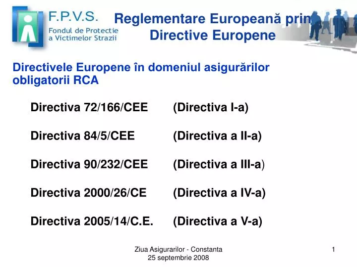 reglementar e european prin directive europen e