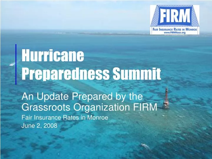 hurricane preparedness summit