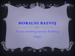 moralni razvoj