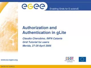 authorization and authentication in glite