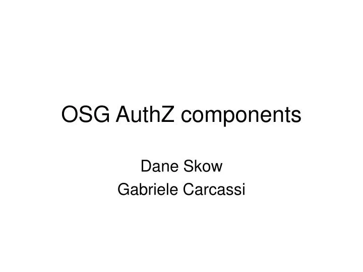 osg authz components