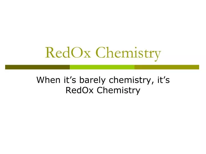 redox chemistry
