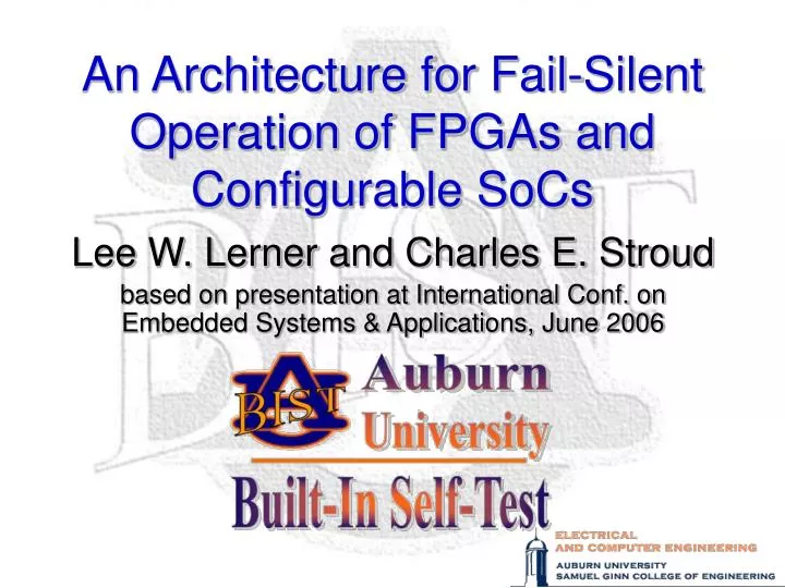 an architecture for fail silent operation of fpgas and configurable socs